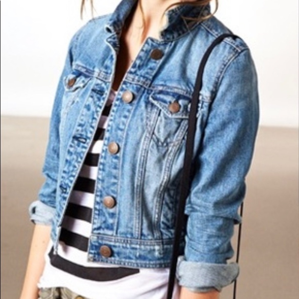 American Eagle Distressed Denim Jacket